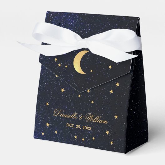 Ballotins Mariage Celestin Starry Night Blue Sky Gold Stars (Verso)