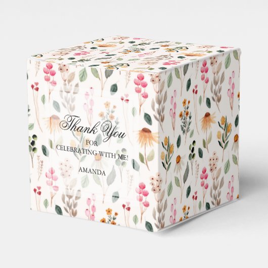 Ballotins Mariage Champêtre Fleurs Aquarelle (Verso)