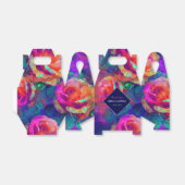 Ballotins Mariage chic aux fleurs vives et colorées (Déplié)