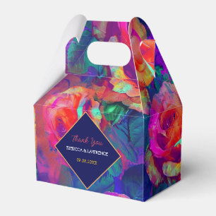 Ballotins Mariage chic aux fleurs vives et colorées