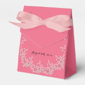 Ballotins Mariage chic fleurs roses et perles (Verso)
