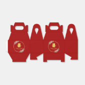 Ballotins Mariage chinois de couronnes géométriques en or ro (Déplié)