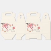 Ballotins Mariage chinois d'encre peignant fleurs et oiseaux (Déplié)