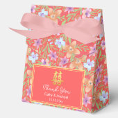 Ballotins Mariage chinois rouge pastel motif (Recto)
