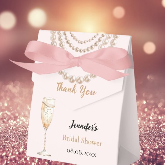 Ballotins Mariage civil pearls Prosecco bulles roses