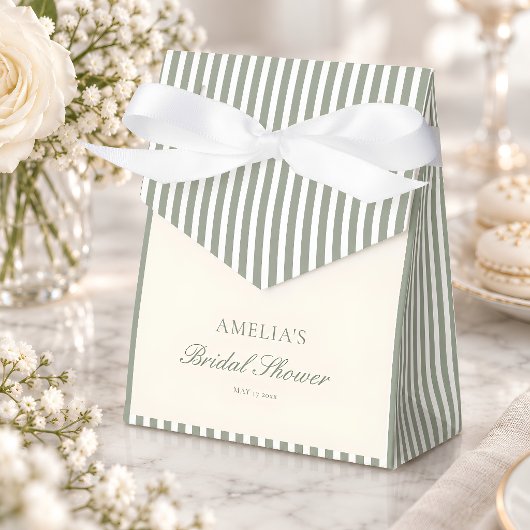 Ballotins Mariage Classique de Style Script avec Rayures Ver