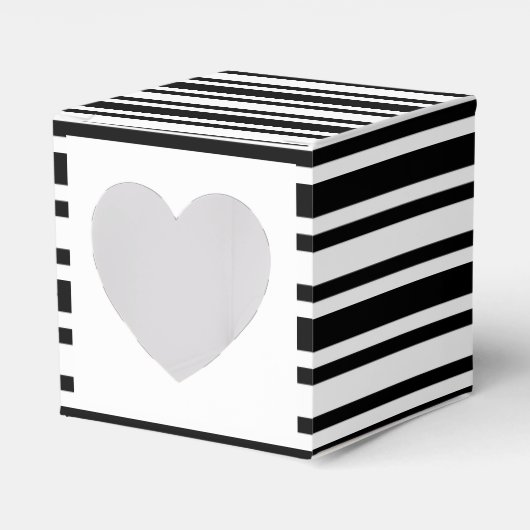 Ballotins Mariage cupcake noir blanc rayé (Verso)