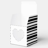 Ballotins Mariage cupcake noir blanc rayé (Ouvert)