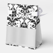 Ballotins Mariage damassé noir et blanc (Arrière)