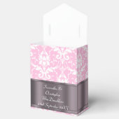 Ballotins Mariage damassé rose et blanc (Ouvert)