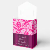 Ballotins Mariage damassé rose vif (Ouvert)