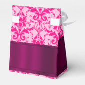 Ballotins Mariage damassé rose vif (Arrière)