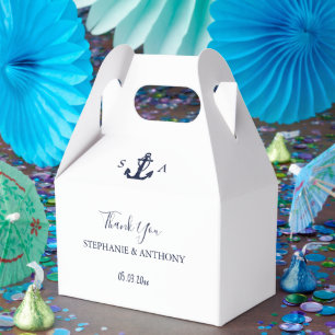 Ballotins Mariage d'Ancre bleu marine Monogram