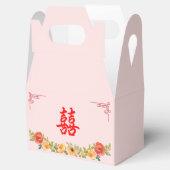 Ballotins Mariage d'angle chinois à fleurs orange (Ouvert)