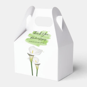 Ballotins Mariage d'aquarelle blanc Calla Lilies