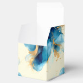 Ballotins Mariage d'aquarelle bleu et or Abstrait (Ouvert)