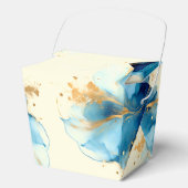 Ballotins Mariage d'aquarelle bleu et or Abstrait (Recto)