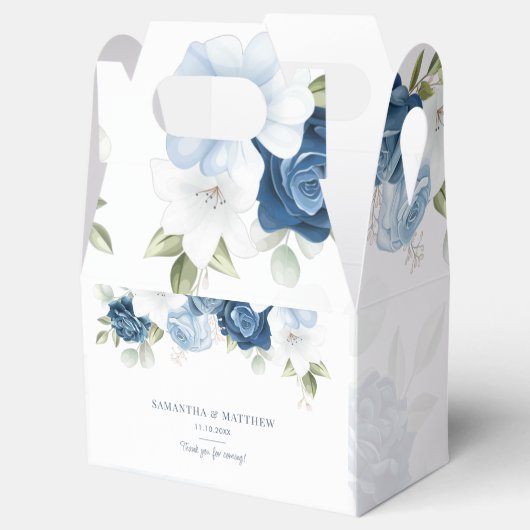 Ballotins Mariage d'aquarelle bleu foncé (Ouvert)