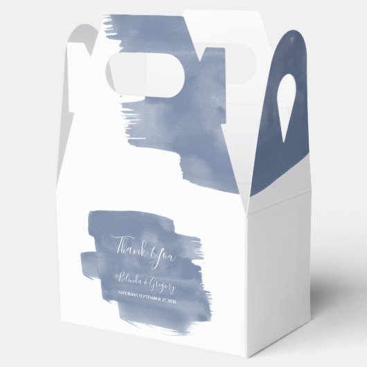 Ballotins Mariage d'aquarelle bleu foncé (Ouvert)