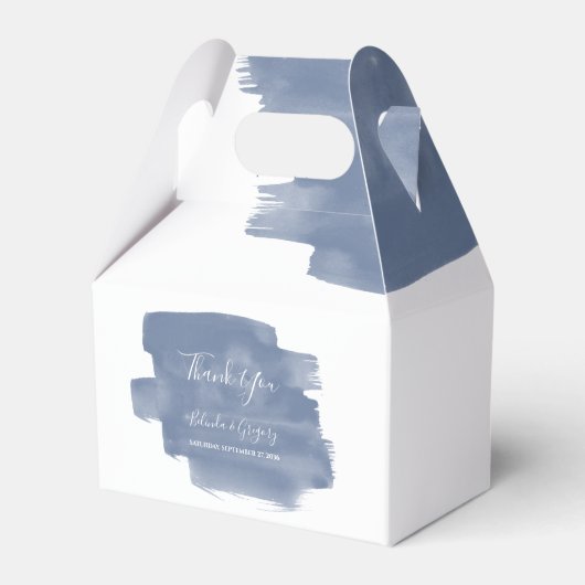 Ballotins Mariage d'aquarelle bleu foncé (Verso)