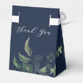 Ballotins Mariage d'aquarelle botanique bleu marine (Arrière)