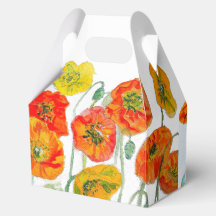 Mariage d'aquarelle de Motif de fleurs rouge orang