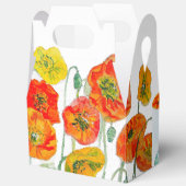 Ballotins Mariage d'aquarelle de Motif de fleurs rouge orang (Ouvrir)