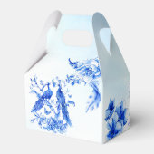 Ballotins Mariage d'aquarelle de paon bleu royal (Arrière)