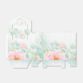 Ballotins Mariage d'aquarelle Eucalyptus rose Peony (Déplié)