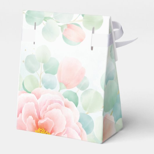 Ballotins Mariage d'aquarelle Eucalyptus rose Peony (Arrière)