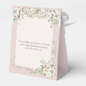 Ballotins Mariage d'aquarelle fleurie rose duveteuse (Arrière)