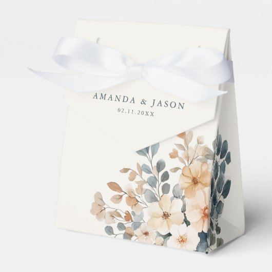 Ballotins Mariage d'aquarelle florale moelleuse (Verso)