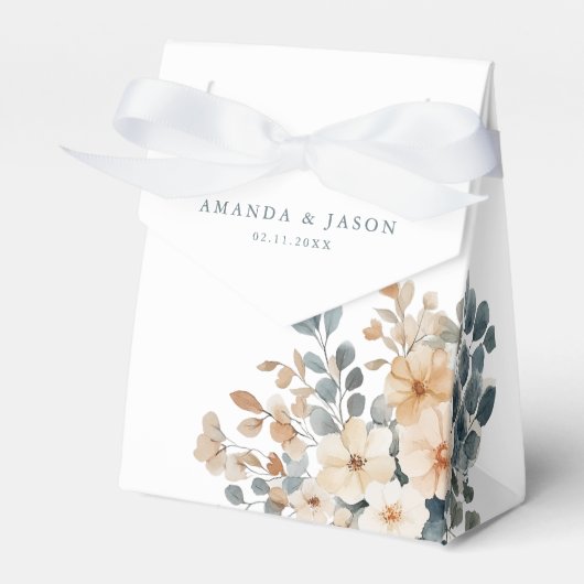 Ballotins Mariage d'aquarelle florale moelleuse (Verso)