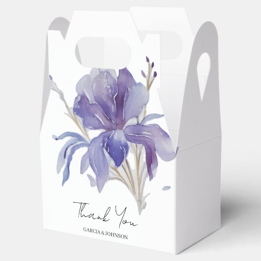 Ballotins Mariage d'aquarelle Iris violet (Ouvert)