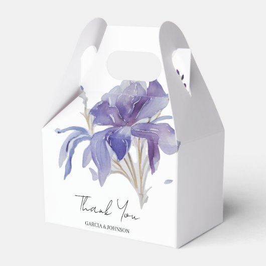 Ballotins Mariage d'aquarelle Iris violet (Verso)