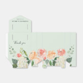 Ballotins Mariage d'aquarelle rose orange vif (Déplié)