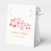 Ballotins Mariage d'aquarelle rose Sunset Plumeria (Arrière)