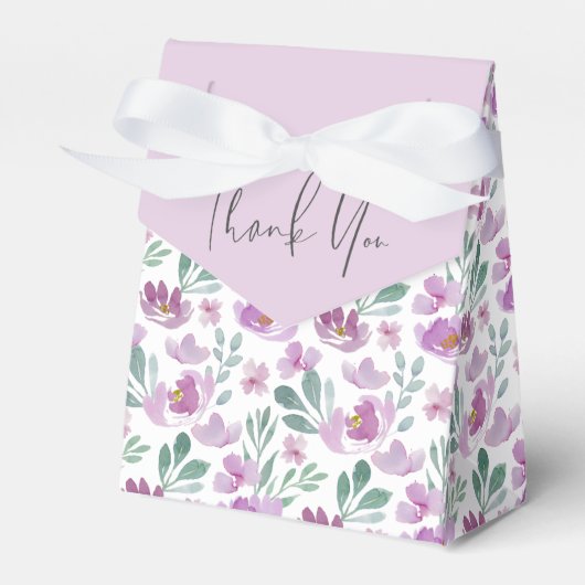 Ballotins Mariage d'aquarelle rose violet Floral (Verso)