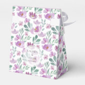 Ballotins Mariage d'aquarelle rose violet Floral (Arrière)