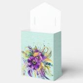 Ballotins Mariage d'aquarelle violet et turquoise (Ouvert)