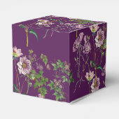 Ballotins Mariage d'arc doré fleuri violet (Arrière)