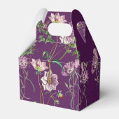 Ballotins Mariage d'arc doré fleuri violet (Arrière)