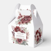 Ballotins Mariage de automne d'aquarelle rouge de Bourgogne (Verso)