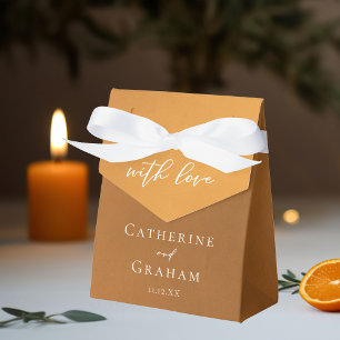 Ballotins Mariage de automne rustique Gradient Or Simple