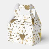 Ballotins Mariage de coeur en dentelle or et blanc (Arrière)