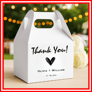 Ballotins Mariage de coeur minimaliste simple et moderne