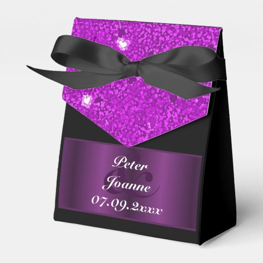 Ballotins Mariage de coeur pourpre (Verso)