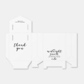 Ballotins Mariage de collation noir élégant classique (Déplié)