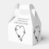 Ballotins Mariage de conception cardiaque du papillon noir e (Arrière)