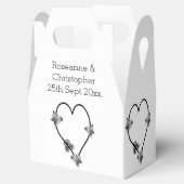 Ballotins Mariage de conception cardiaque du papillon noir e (Ouvert)